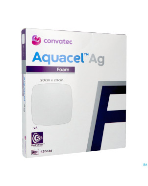 Aquacel ag foam non adhesif 20x20cm 5