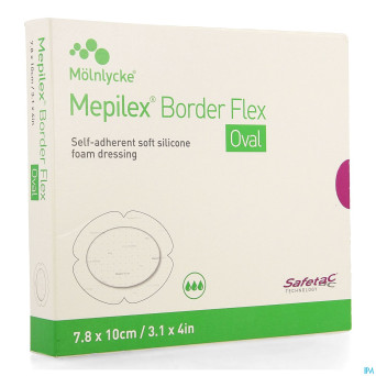 Mepilex border flex oval pans    7,8x10cm 5 583500