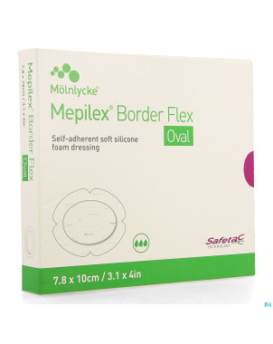 Mepilex border flex oval pans    7,8x10cm 5 583500