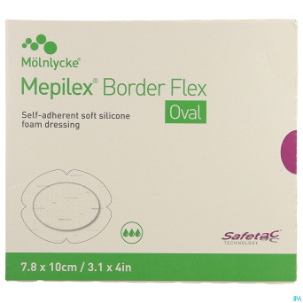 Mepilex border flex oval pans    7,8x10cm 5 583500