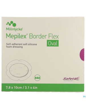 Mepilex border flex oval pans    7,8x10cm 5 583500