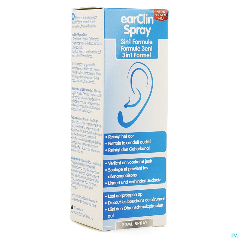 Earclin spray 3en1    20ml revogan