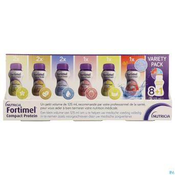 Fortimel compact protein variety pack 8+1 x125ml
