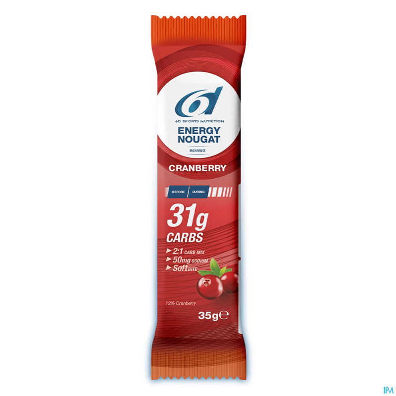 6d energy nougat cranberry 1 x 35g