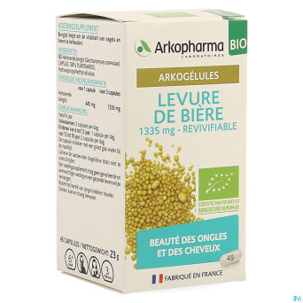 Arkogelules levure biere bio caps 45