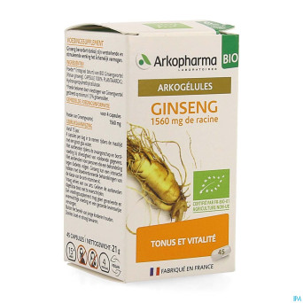 Arkogelules ginseng bio caps 45
