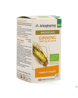 Arkogelules ginseng bio caps 45