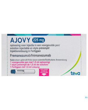 Ajovy 225mg sol inj stylo prerempli    1