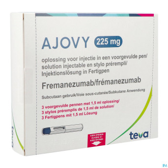 Ajovy 225mg sol inj stylo prerempli    3