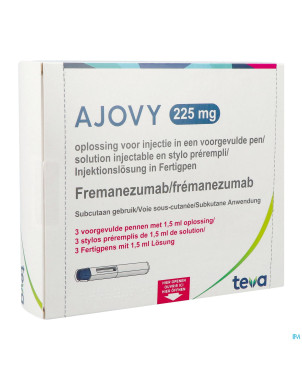 Ajovy 225mg sol inj stylo prerempli    3