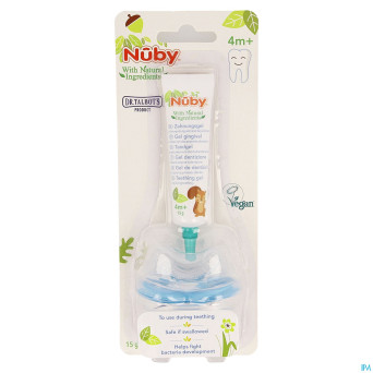 Nuby gel gingival 15g+anneau dentition gum-eez 4m+