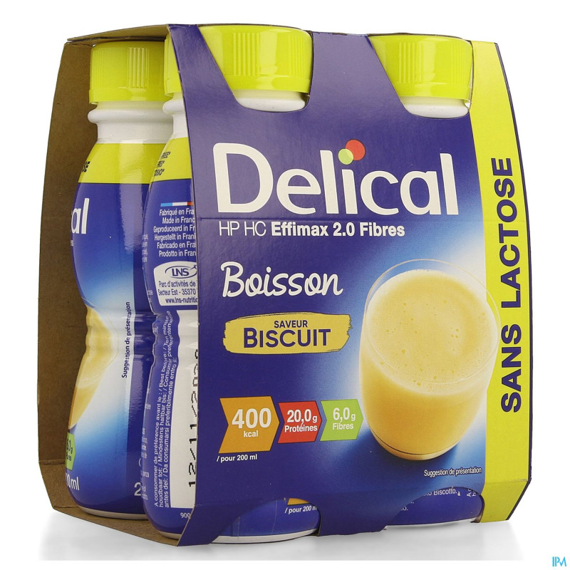 Delical effimax 2.0 biscuit 4x200ml