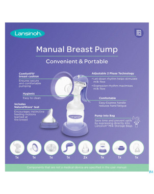 Lansinoh tire-lait manuel natural wave