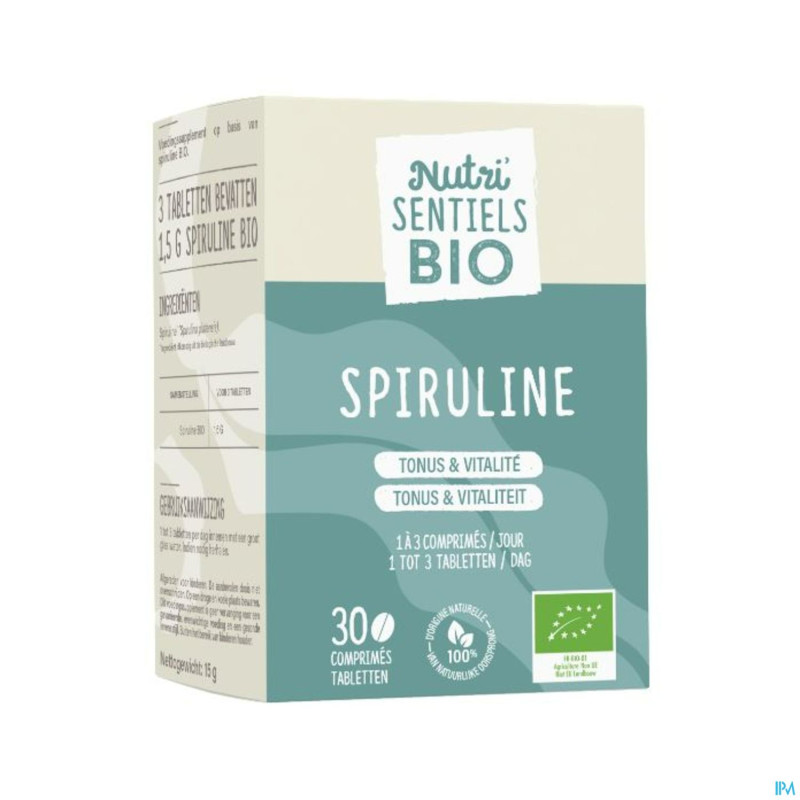 Nutrisentiels spiruline bio comp 30