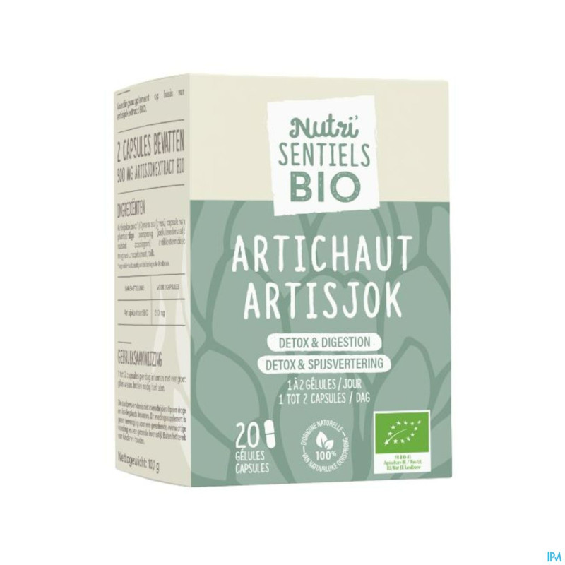 Nutrisentiels artichaut bio comp 20