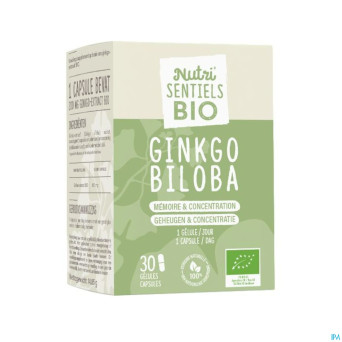 Nutrisentiels ginkgo bio    comp 30