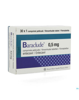 Baraclude 0,5mg pi pharma comp pell  30 pip