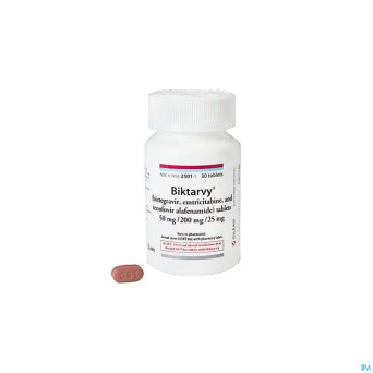 Biktarvy 50mg/200mg/25mg abac.comp pell  30 bottle