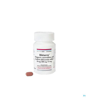 Biktarvy 50mg/200mg/25mg abac.comp pell  30 bottle