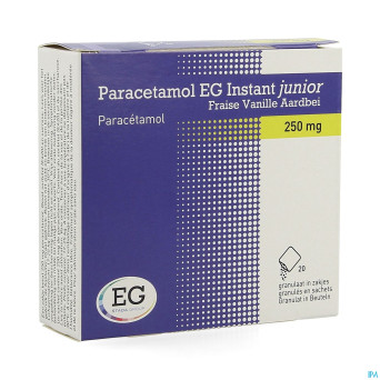 Paracetamol eg inst.junior 250mg vanil-fr. sach 20