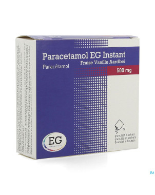 Paracetamol eg inst.500mg vanille-fraise    sach20