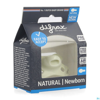 Difrax sucette natural newborn uni/pure assorti