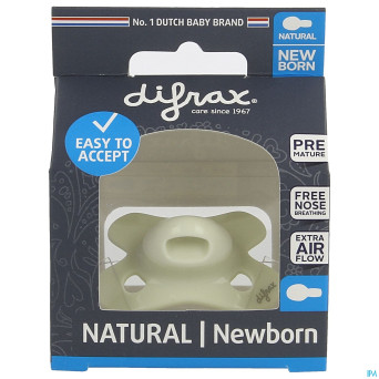 Difrax sucette natural newborn uni/pure assorti