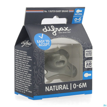 Difrax sucette natural 0-6m uni/pure assorti