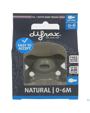 Difrax sucette natural 0-6m uni/pure assorti