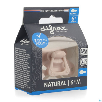 Difrax sucette natural 6m+ uni/pure assorti