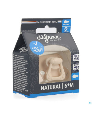 Difrax sucette natural 6m+ uni/pure rose/blossom