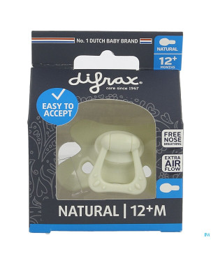 Difrax sucette natural 12m+ uni/pure assorti