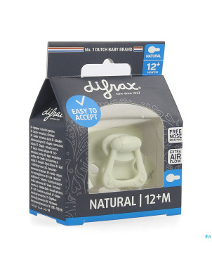 Difrax sucette natural 12m+ uni/pure creme/popcorn