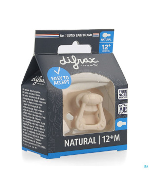 Difrax sucette natural 12m+ uni/pure rose/blossom