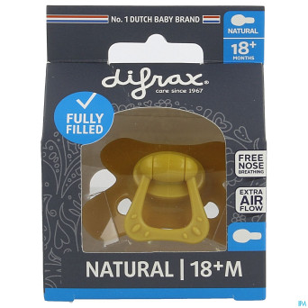 Difrax sucette natural 18m+ uni/pure assorti