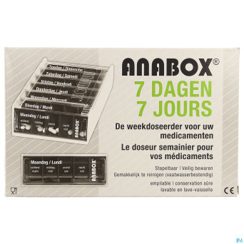 Anabox pilbox 7 jours blanc fr/nl