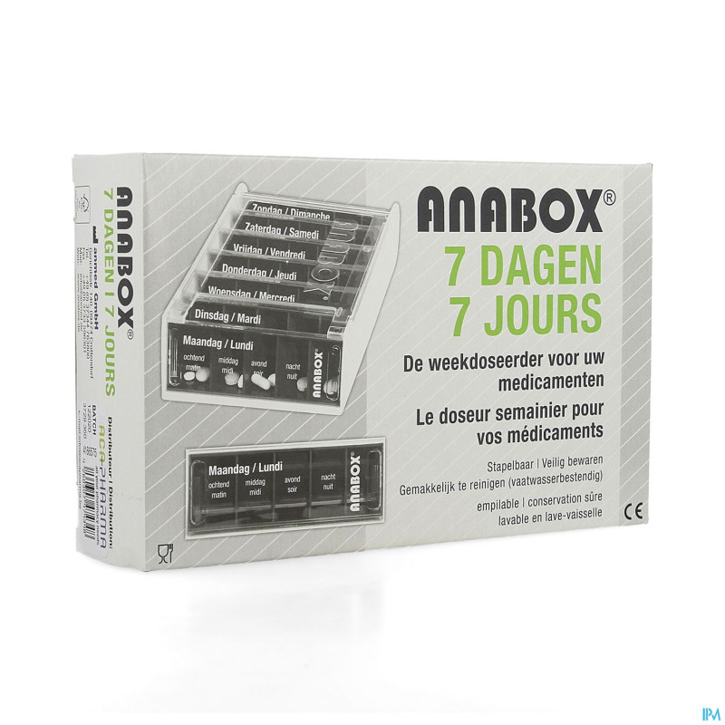 Anabox pilbox 7 jours enfant multicolor    fr/nl