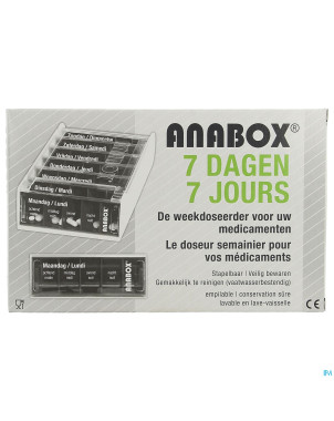 Anabox pilbox 7 jours enfant multicolor    fr/nl