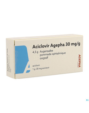 Aciclovir agepha 30mg/g pomm optalmique tube 4,5g