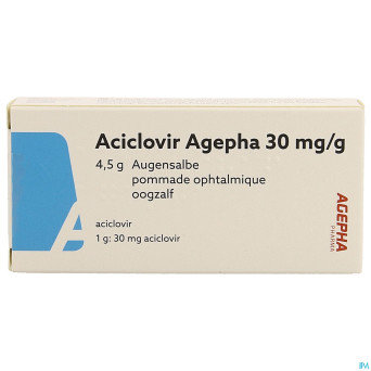 Aciclovir agepha 30mg/g pomm optalmique tube 4,5g