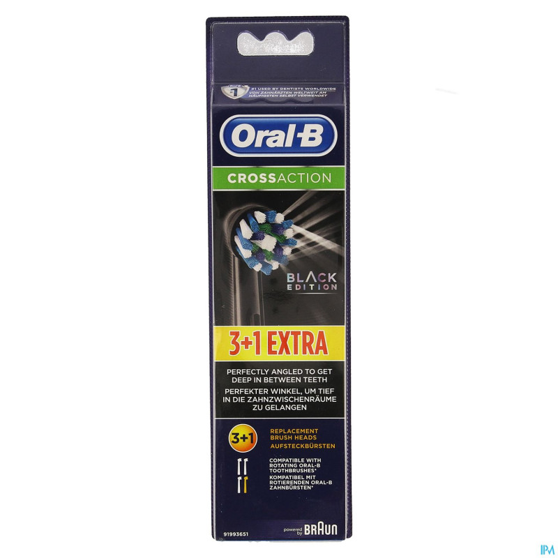 Oral-b refill crossaction black 3+1