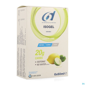 6d sixd isogel lemon lime    6x60ml