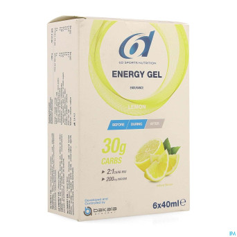 6d sixd energy gel lemon    6x40ml