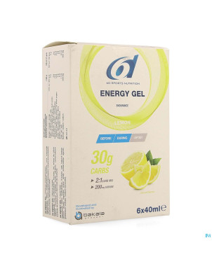 6d sixd energy gel lemon    6x40ml
