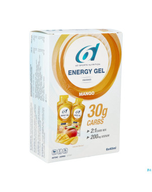 6d sixd energy gel mango    6x40ml