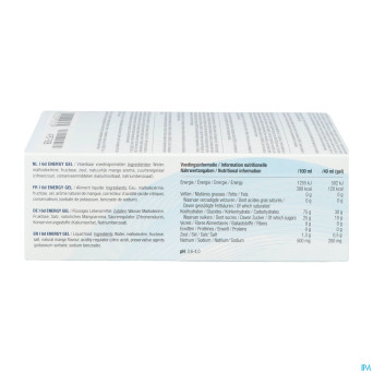 6d sixd energy gel mango    6x40ml