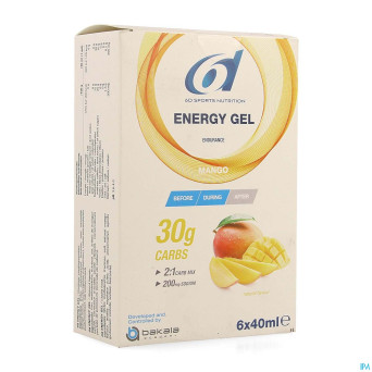 6d sixd energy gel mango    6x40ml
