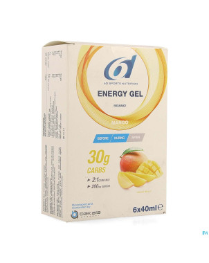 6d sixd energy gel mango    6x40ml