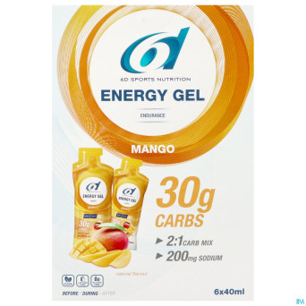 6d sixd energy gel mango    6x40ml