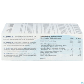 6d sixd energy gel mango    6x40ml